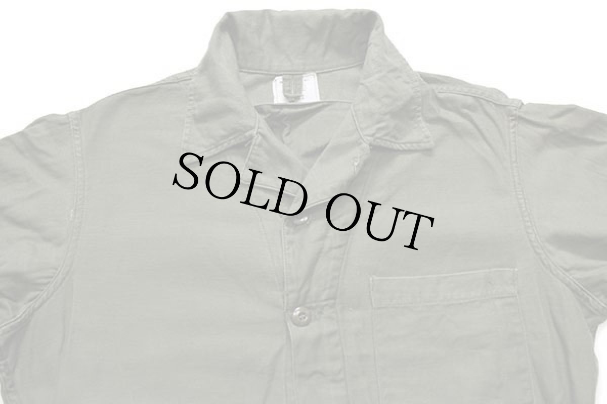 画像4: 80s 米軍 U.S.ARMY コットンサテン カバーオール オールインワン オリーブグリーン L★つなぎ (4)