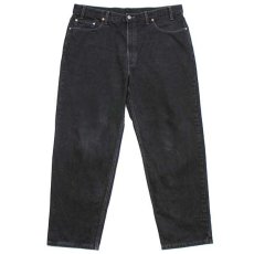 画像2: 00s USA製 Levi'sリーバイス 550 ブラック デニムパンツ w42 L30★SDP1900 (2)