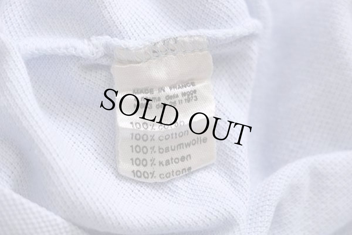 画像5: 70s フランス製 CHEMISE LACOSTE ラコステ ワンポイント コットン 鹿の子 長袖ポロシャツ スカイブルー 5★18 (5)