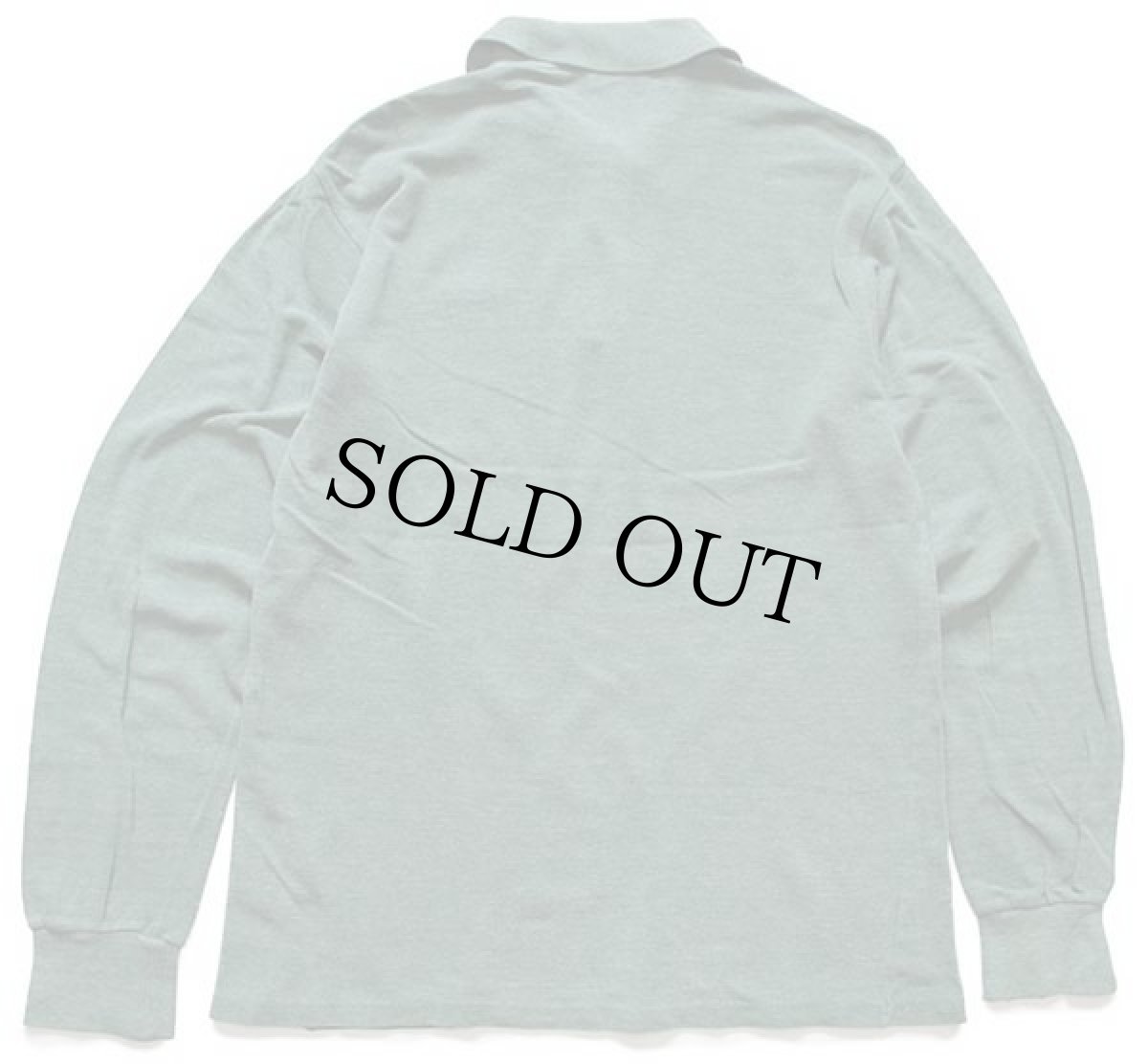 画像2: 70s フランス製 CHEMISE LACOSTE ラコステ ワンポイント コットン 鹿の子 長袖ポロシャツ 杢グリーン 4★09 (2)