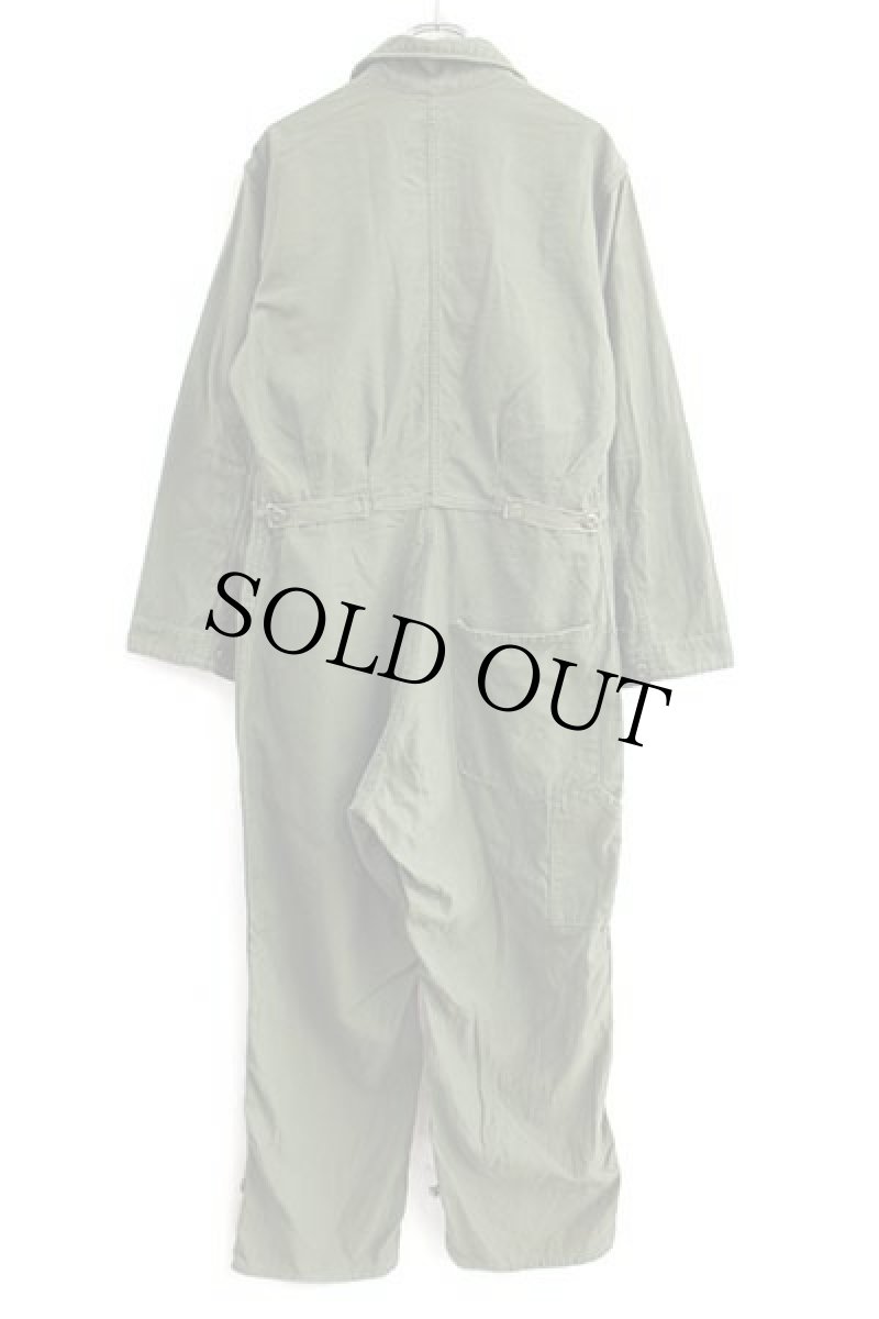 画像3: 80s 米軍 U.S.ARMY コットンサテン カバーオール オールインワン オリーブグリーン L★つなぎ (3)