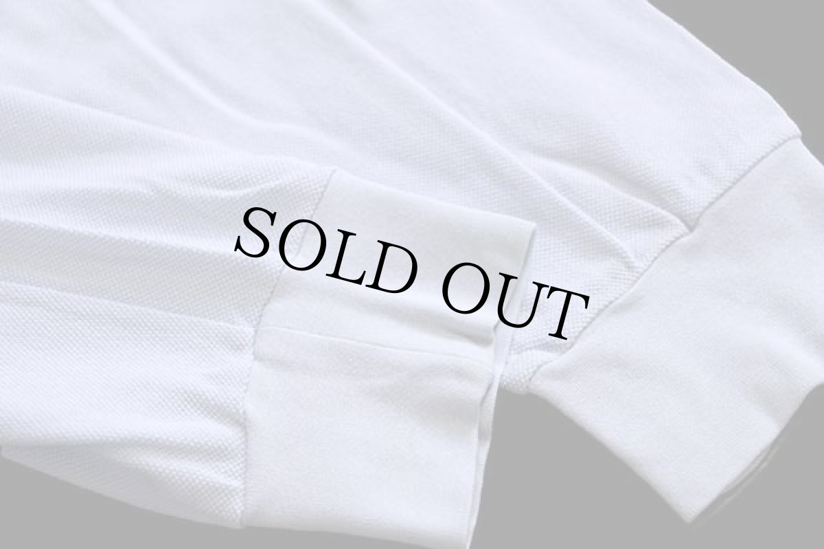 画像6: 70s フランス製 CHEMISE LACOSTE ラコステ ワンポイント コットン 鹿の子 長袖ポロシャツ スカイブルー 5★18 (6)