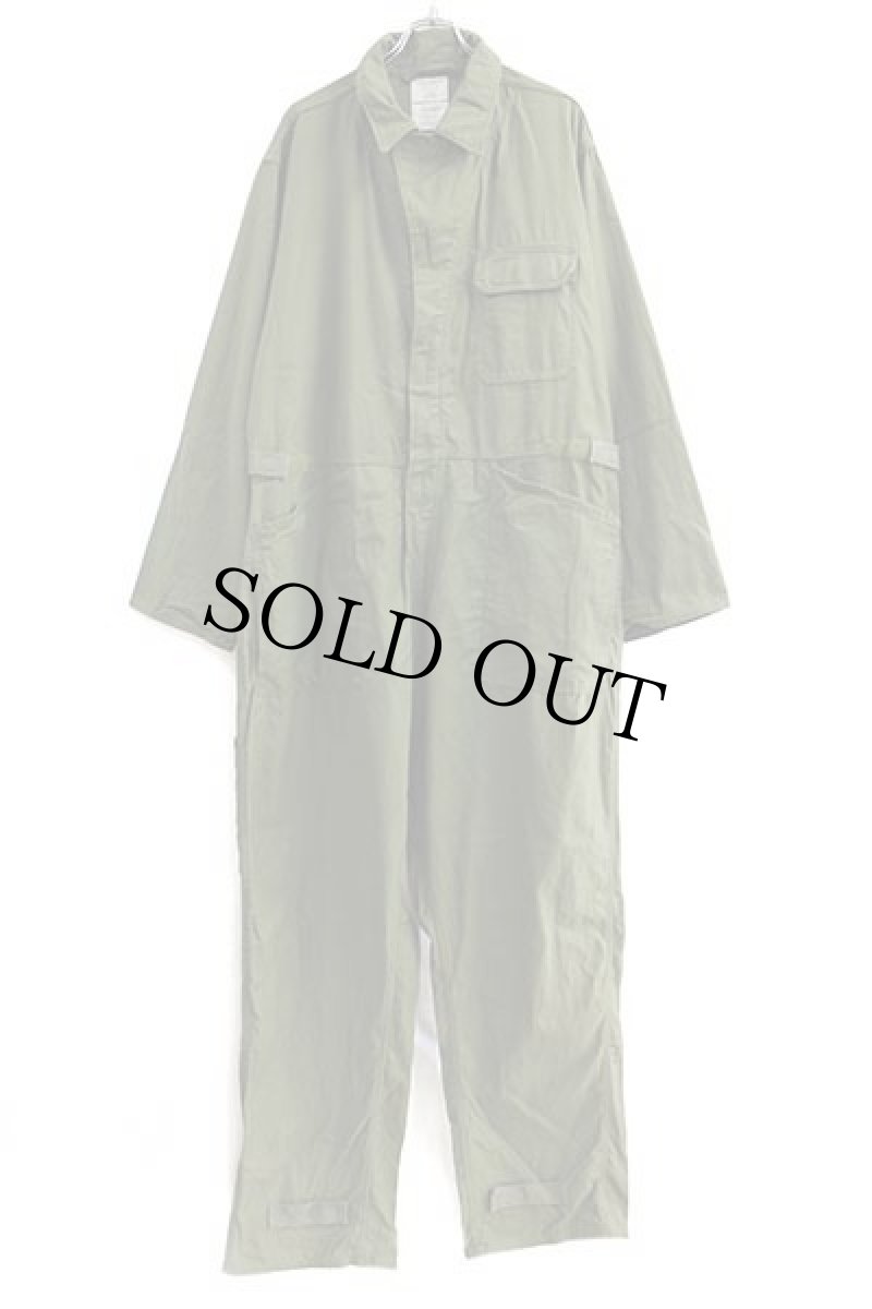 画像2: 90s 米軍 U.S.ARMY コットンサテン カバーオール オールインワン オリーブグリーン L★つなぎ (2)