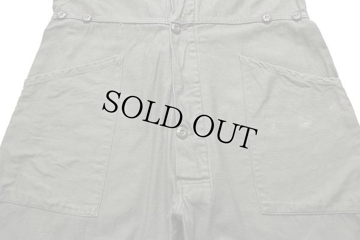 画像6: 80s 米軍 U.S.ARMY コットンサテン カバーオール オールインワン オリーブグリーン L★つなぎ (6)