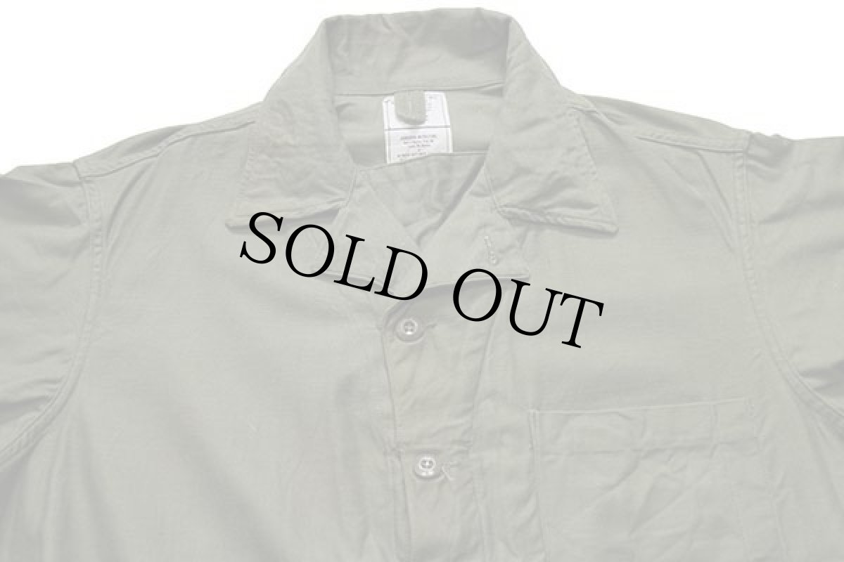 画像4: 80s 米軍 U.S.ARMY コットンサテン カバーオール オールインワン オリーブグリーン L★つなぎ (4)