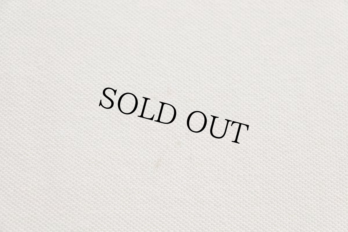 画像6: 70s フランス製 CHEMISE LACOSTE ラコステ ワンポイント コットン 鹿の子 長袖ポロシャツ クリーム 4★02 (6)