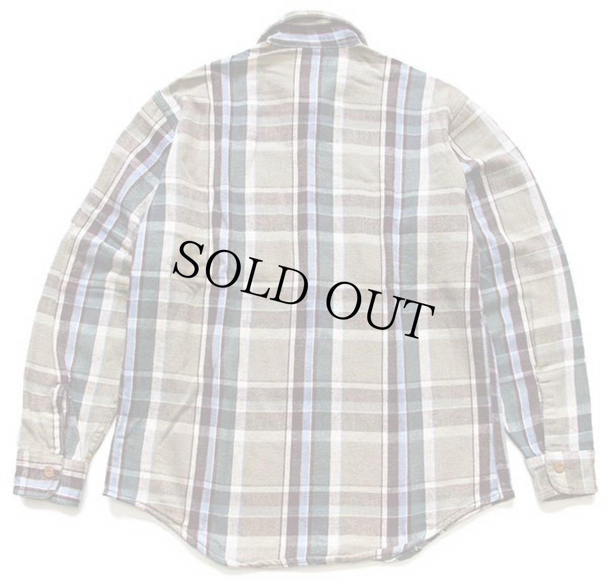画像2: 80s USA製 JCPenney BIGMACビッグマック チェック コットン フランネルシャツ M (2)