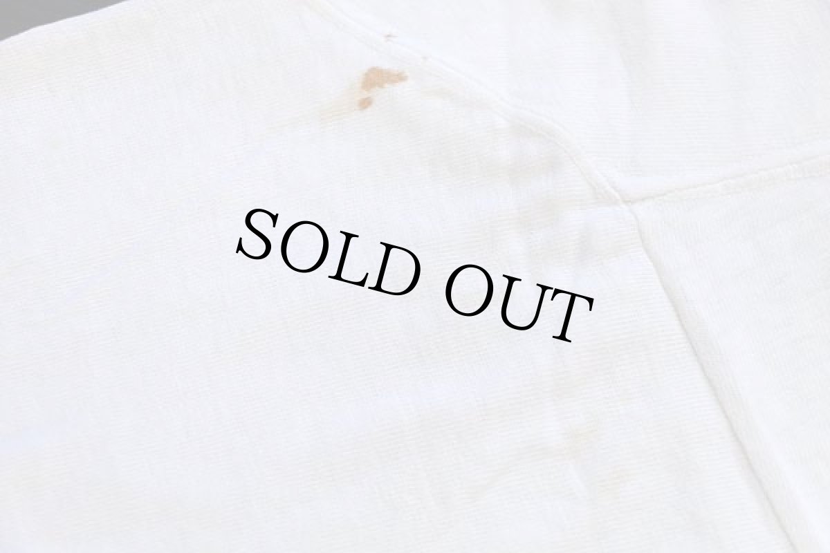 画像7: 70s USA製 Championチャンピオン SLIPPERY ROCK 96 FOOTBALL 三段中抜き 染み込みプリント コットン フットボールTシャツ 生成り M (7)