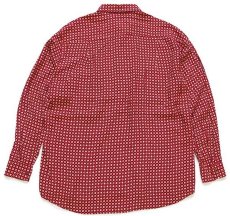 画像2: 90s イタリア製 Filou 小紋柄 総柄 レーヨンシャツ 濃赤 L (2)