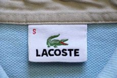 画像4: 90s LACOSTEラコステ ボーダー コットン 鹿の子 長袖ポロシャツ S (4)