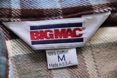 画像4: 80s USA製 JCPenney BIGMACビッグマック チェック コットン フランネルシャツ M (4)