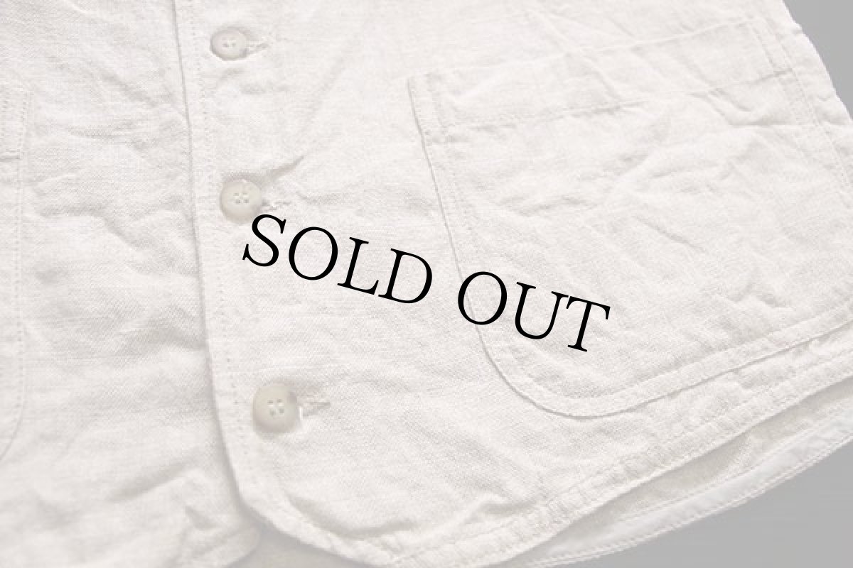 画像5: 90s イタリア製 BENETTONベネトン リネンベスト グレーベージュ 48 (5)