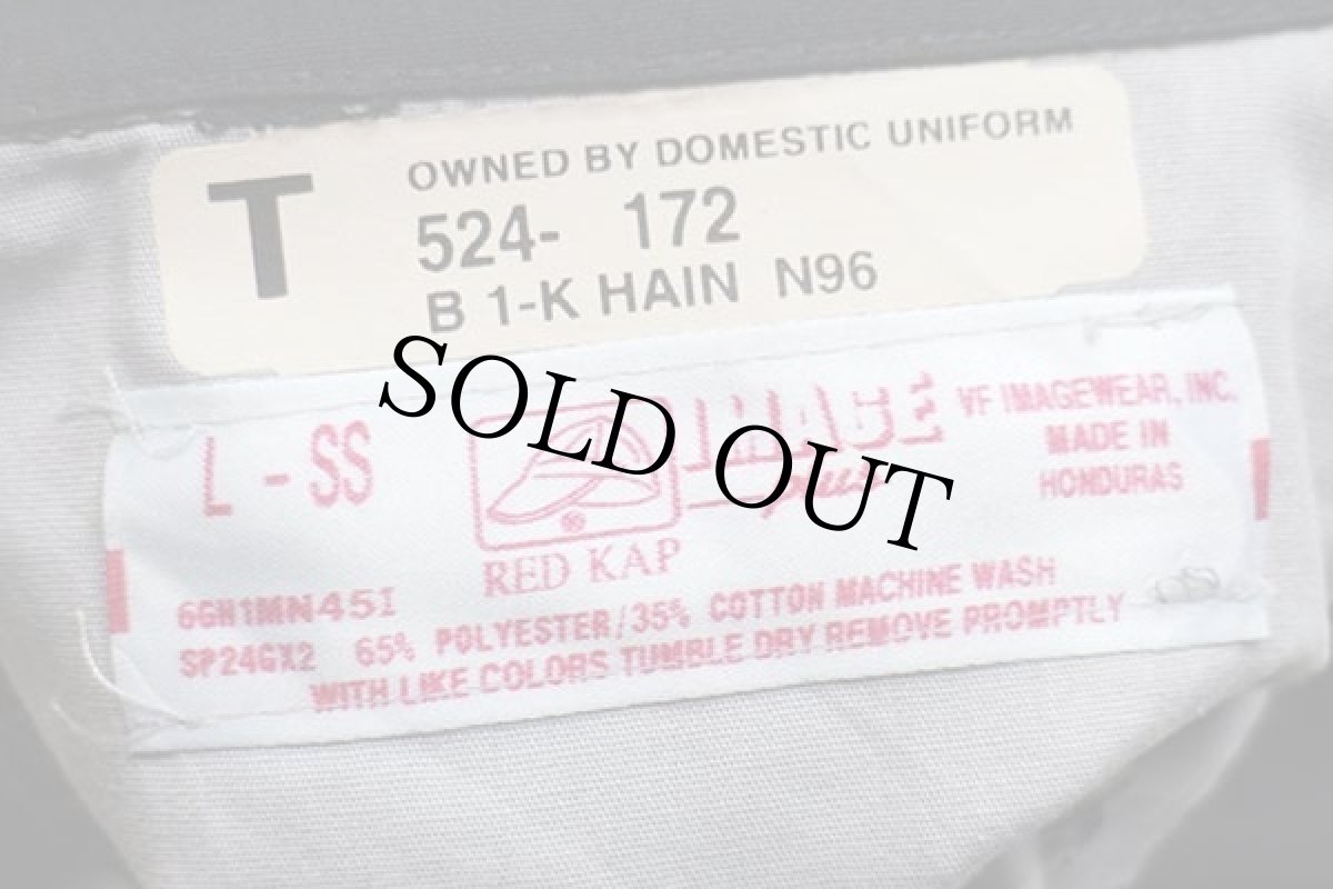 画像4: 00s RED KAPレッドキャップ GM Goodwrench 刺繍&パッチ付き 半袖 ワークシャツ L-SS (4)