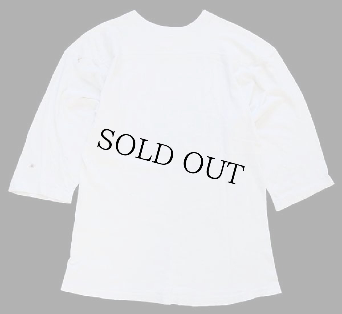 画像2: 70s USA製 Championチャンピオン SLIPPERY ROCK 96 FOOTBALL 三段中抜き 染み込みプリント コットン フットボールTシャツ 生成り M (2)