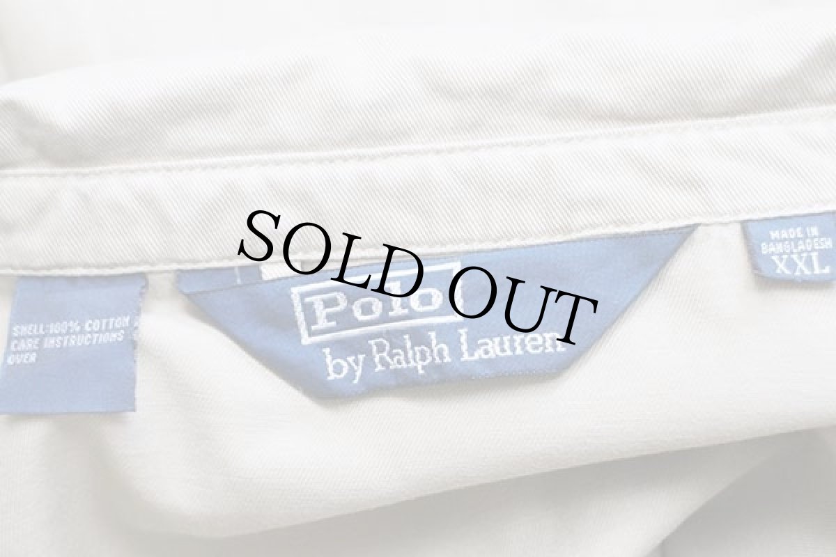 画像4: ポロ ラルフローレン ワンポイント チンスト付き コットンジャケット カーキ XXL★特大 (4)