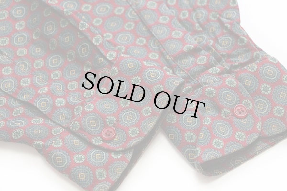 画像6: 90s イタリア製 ORSO POETA 小紋柄 総柄 レーヨンシャツ XL (6)