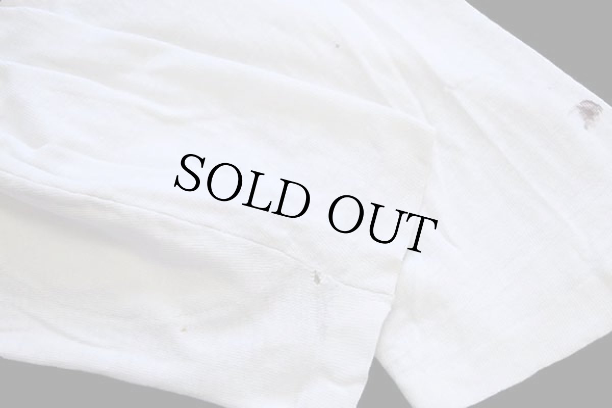 画像6: 70s USA製 Championチャンピオン SLIPPERY ROCK 96 FOOTBALL 三段中抜き 染み込みプリント コットン フットボールTシャツ 生成り M (6)