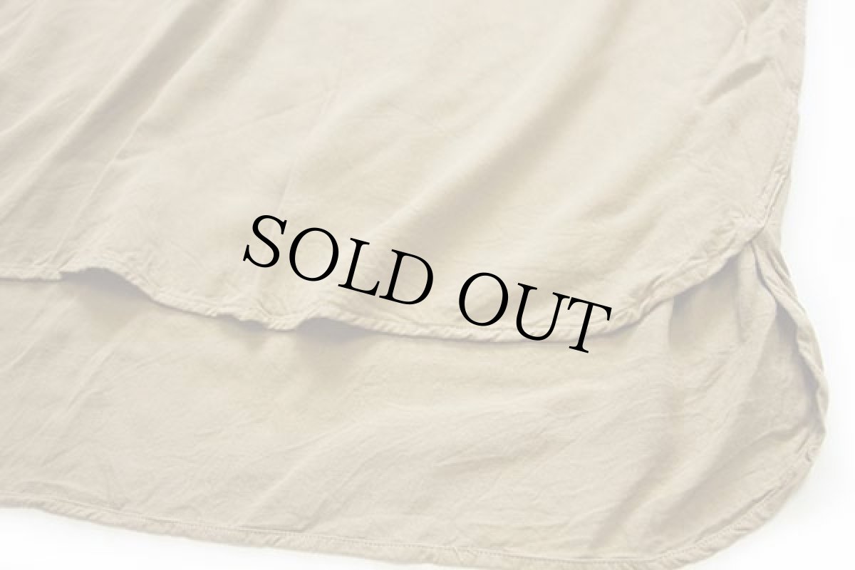 画像5: 90s USA製 PERRY ELLIS 無地 バンドカラー プルオーバー レーヨンシャツ カーキ XL (5)