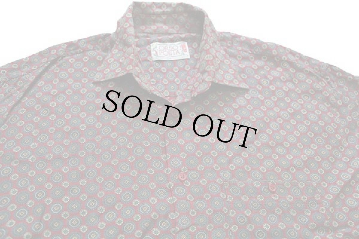 画像3: 90s イタリア製 ORSO POETA 小紋柄 総柄 レーヨンシャツ XL (3)