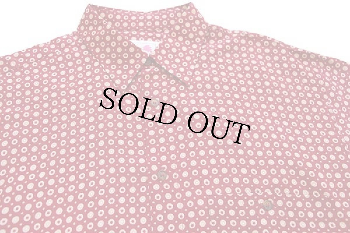 画像3: 90s イタリア製 Filou 小紋柄 総柄 レーヨンシャツ 濃赤 L (3)