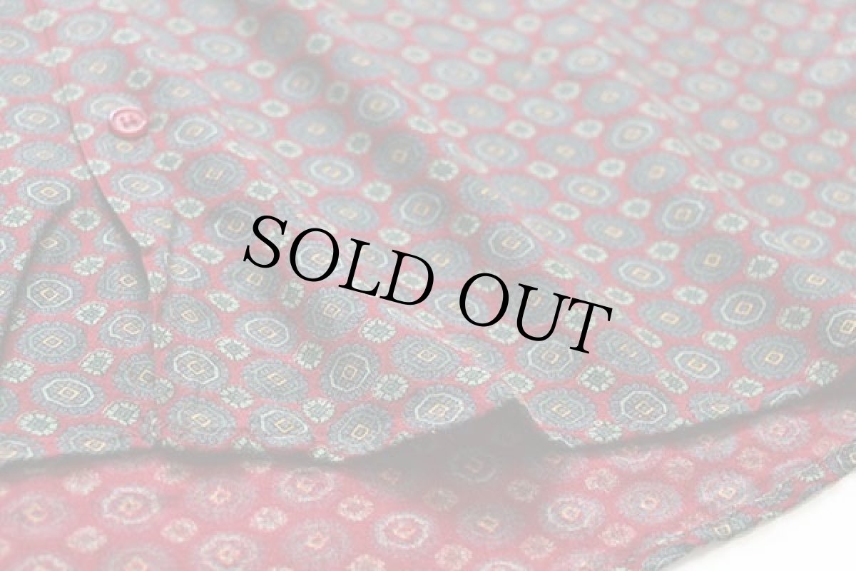 画像5: 90s イタリア製 ORSO POETA 小紋柄 総柄 レーヨンシャツ XL (5)