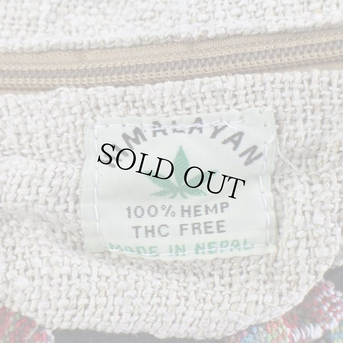 画像4: ネパール製 HIMALAYAN フォークロア柄 ヘンプ ウエストポーチ (4)