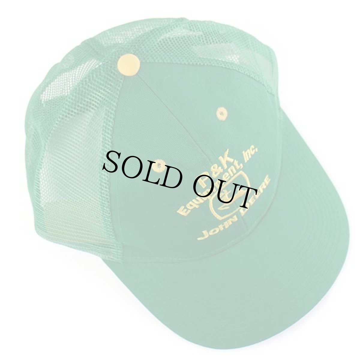 画像3: 未使用★P&K Equipment, Inc. JOHN DEERE ロゴ刺繍 メッシュキャップ 緑 (3)