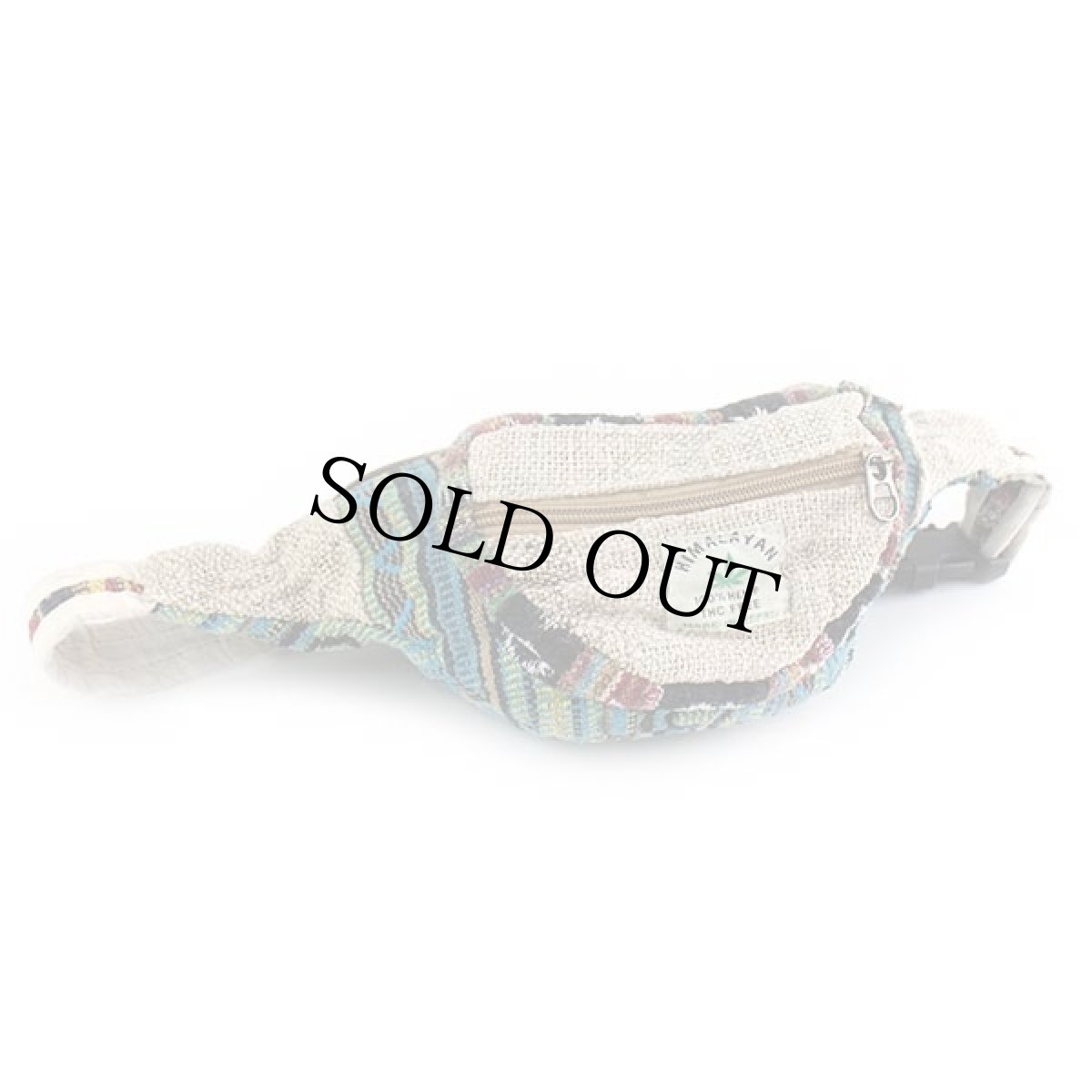 画像2: ネパール製 HIMALAYAN フォークロア柄 ヘンプ ウエストポーチ (2)