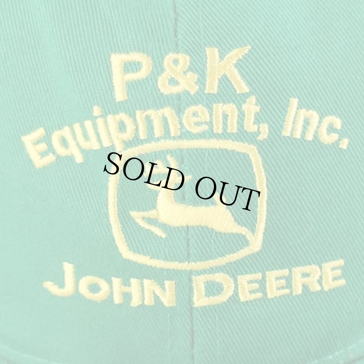画像4: 未使用★P&K Equipment, Inc. JOHN DEERE ロゴ刺繍 メッシュキャップ 緑 (4)