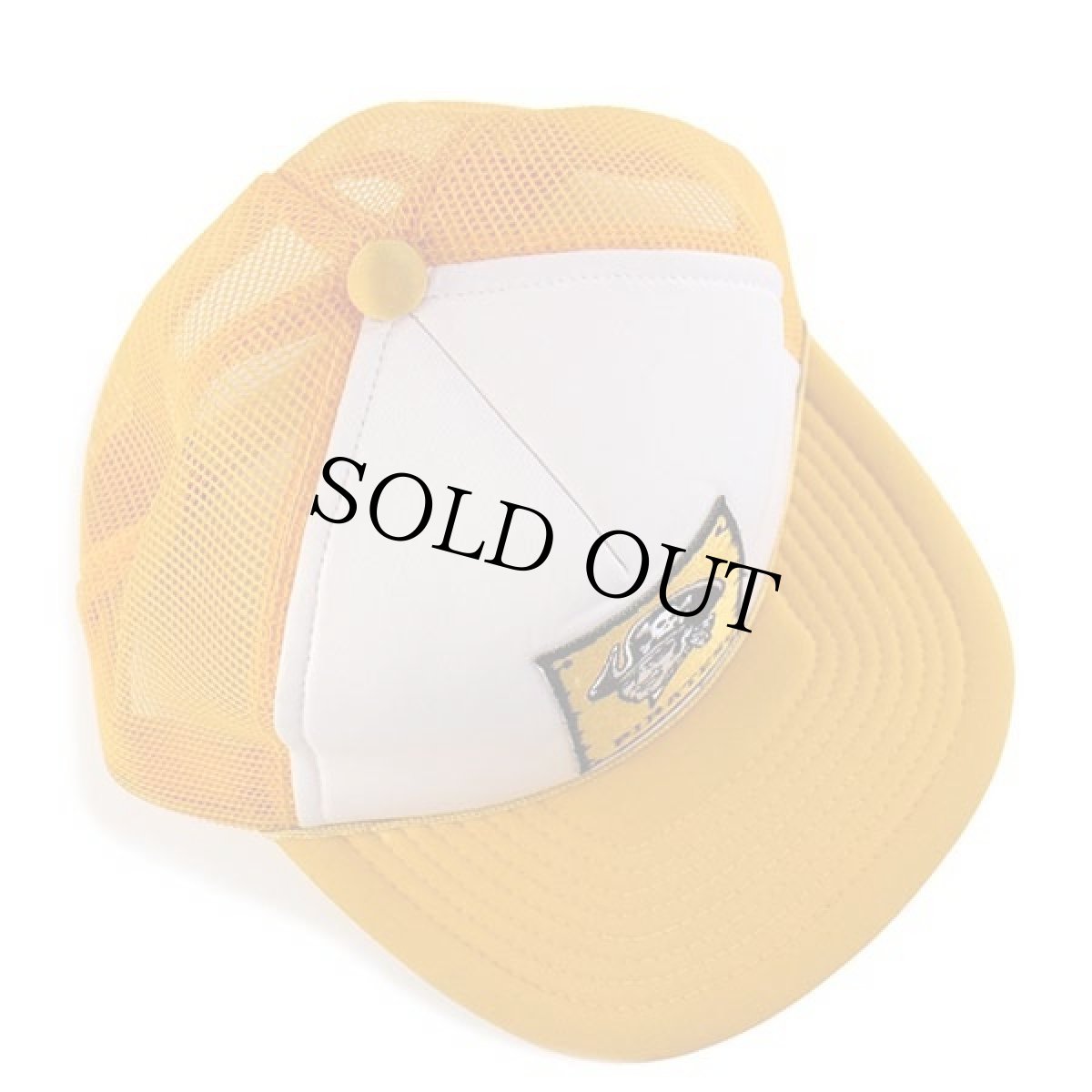 画像3: 80s MLB PITTSBURGH PIRATES 刺繍 ツートン 切り替え メッシュキャップ 黄×白 59cm (3)