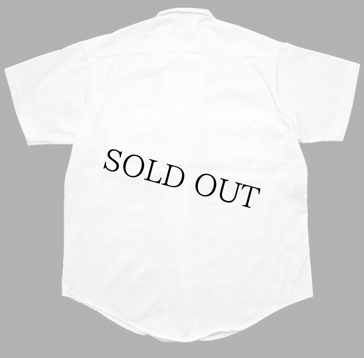 画像2: 90s JCPenney BIGMACビッグマック 無地 半袖 ワークシャツ 白 L (2)