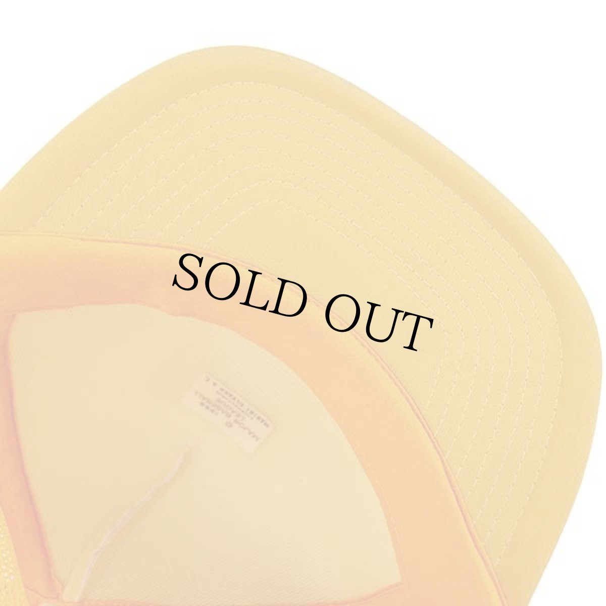 画像6: 80s MLB PITTSBURGH PIRATES 刺繍 ツートン 切り替え メッシュキャップ 黄×白 59cm (6)