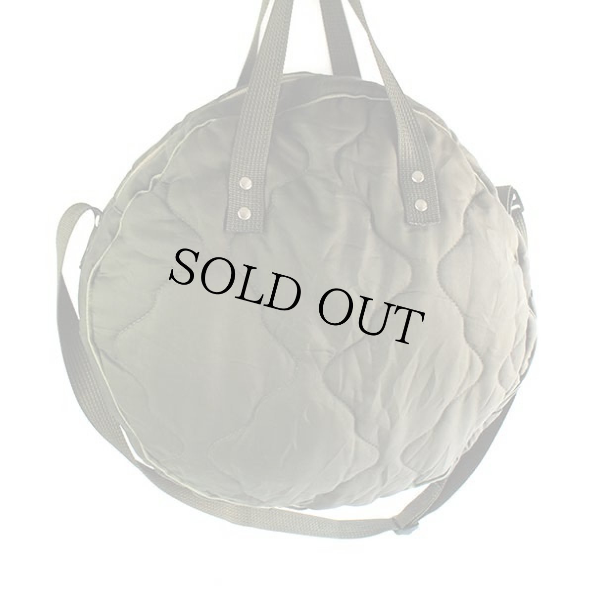 画像2: UNKNOWN 2WAY 丸型 キルティング ナイロン ショルダーバッグ オリーブ★A (2)