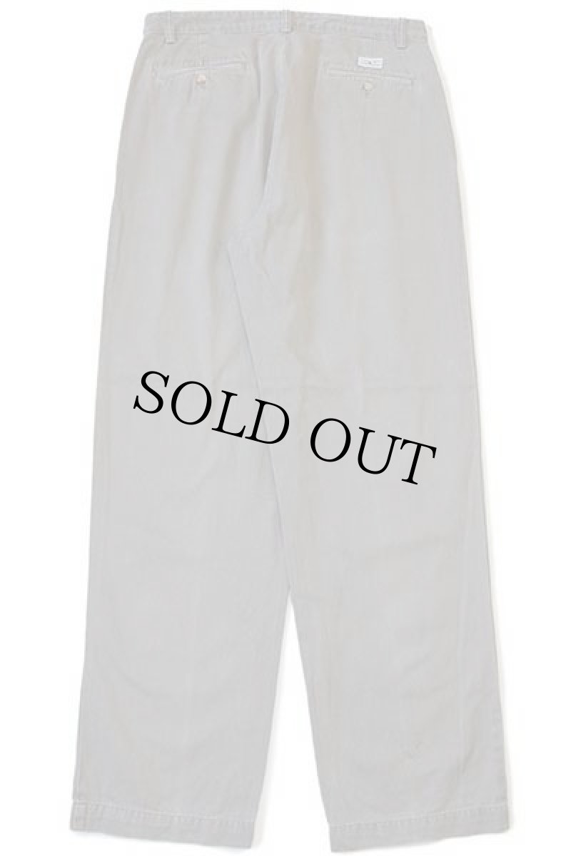 画像3: 90s ポロ ラルフローレン ツータック コットン チノパン グレーブラウン w33 L32★173 (3)