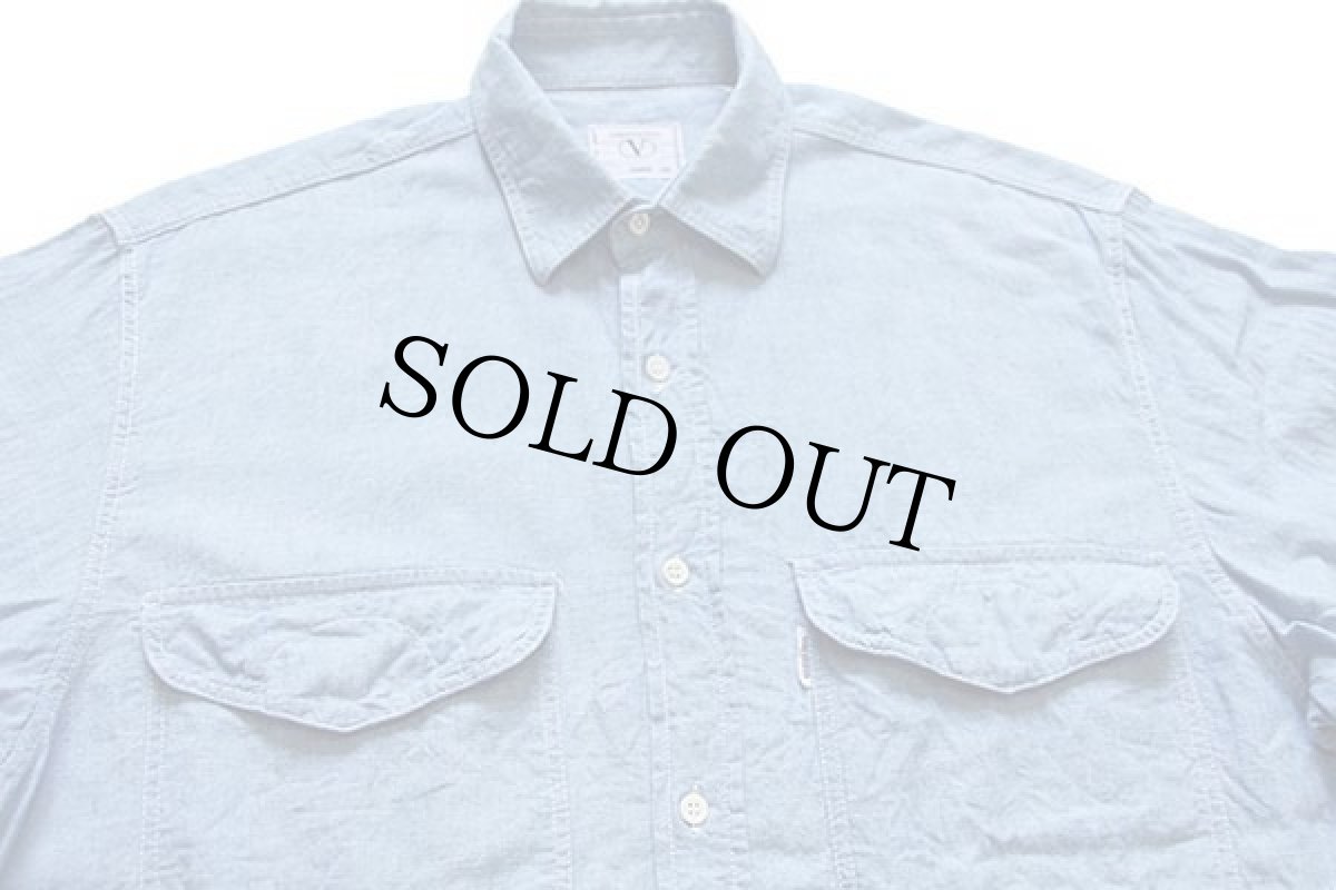 画像3: 80s イタリア製 valentino コットン シャンブレーシャツ カスタム 39 (3)