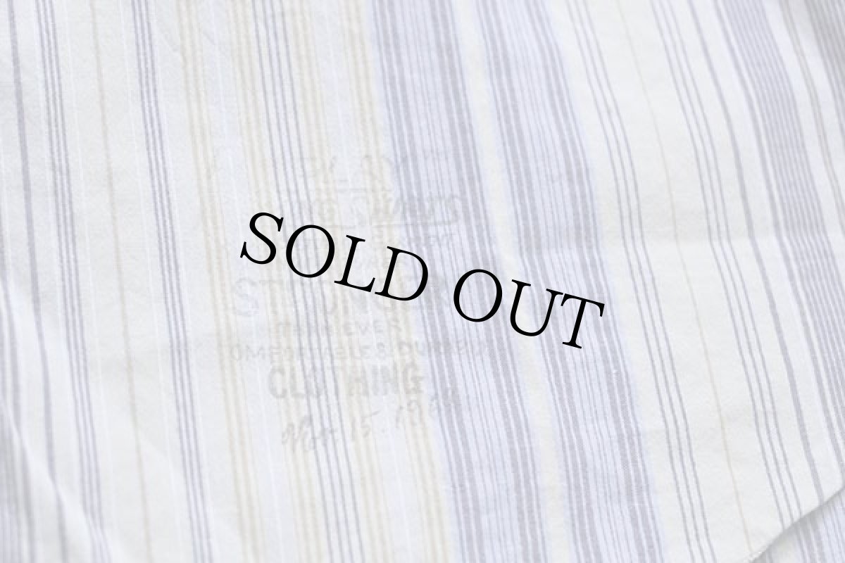 画像5: イタリア製 REPLAYリプレイ クレイジーストライプ バンドカラー コットンシャツ XL (5)