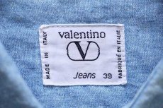 画像4: 80s イタリア製 valentino コットン シャンブレーシャツ カスタム 39 (4)