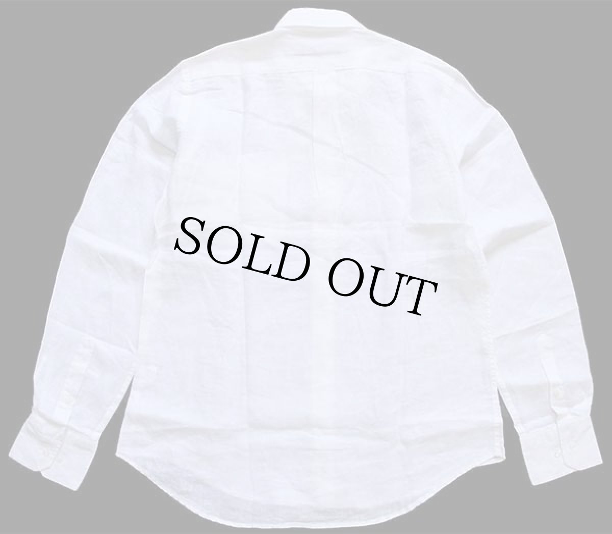 画像3: デッドストック★Conte of Florence ボタンダウン リネンシャツ 白 L (3)