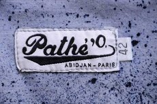 画像4: Pathe'O ABIDJAN PARIS スプラッター柄×ラグ柄 切り替え アート コットンシャツ 42 (4)
