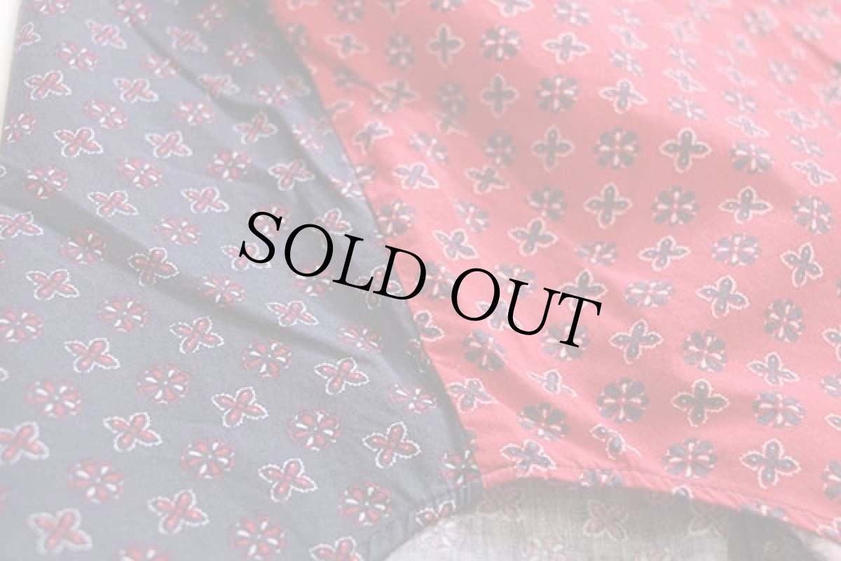 画像7: 90s ESPRIT クレイジーパターン ドット×総柄 ボタンダウン コットンシャツ (7)