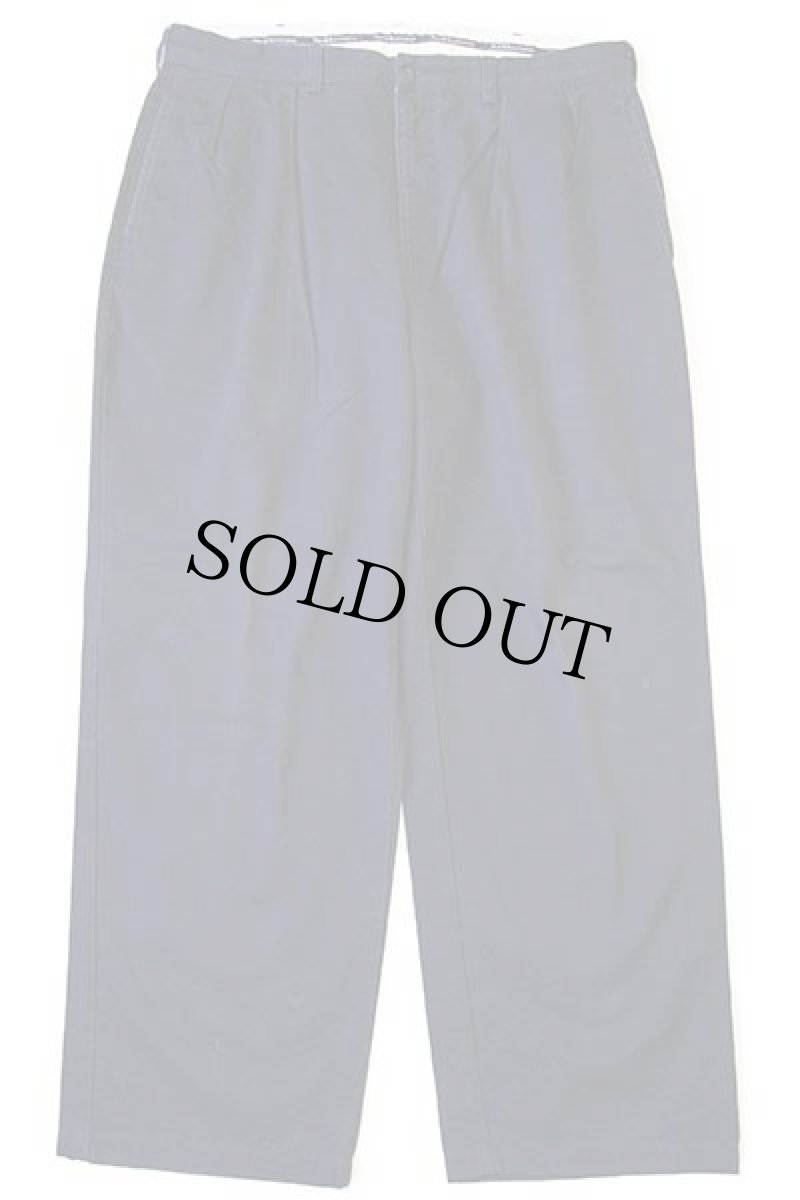 画像2: 90s ポロ ラルフローレン ツータック コットン チノパン 紺 w36★176  (2)