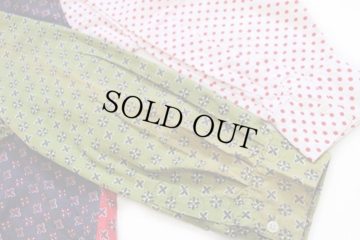 画像6: 90s ESPRIT クレイジーパターン ドット×総柄 ボタンダウン コットンシャツ (6)