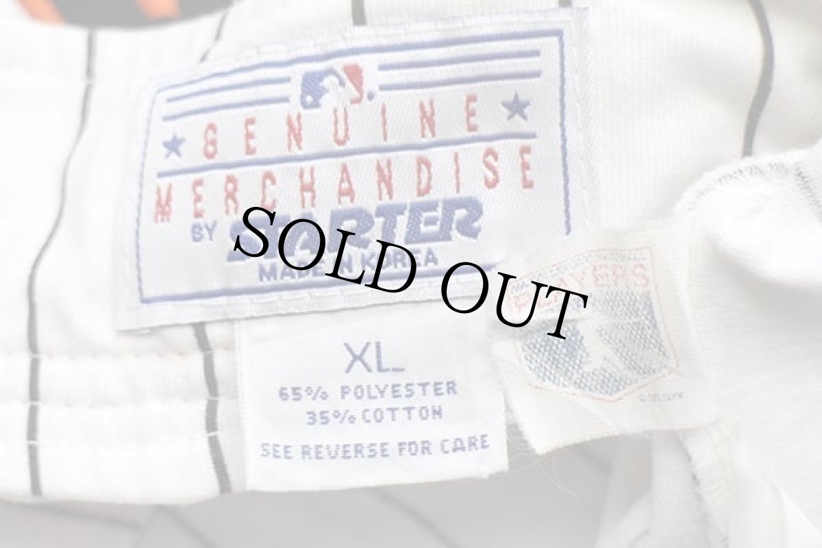 画像4: 90s STARTERスターター MLB Baltimore Orioles RIPKEN 8 ナンバリング ストライプ ベースボールシャツ XL (4)