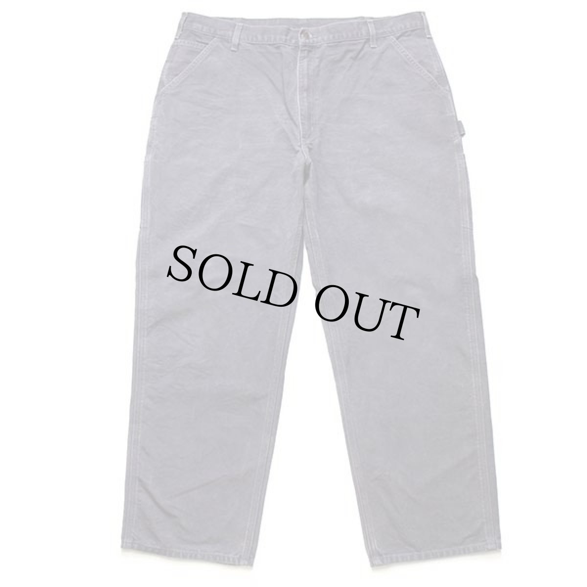 画像2: メキシコ製 carharttカーハート ダック地 ペインターパンツ ペトロールブルー w42 L32 (2)