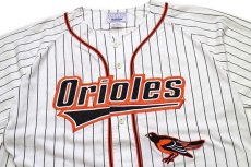 画像3: 90s STARTERスターター MLB Baltimore Orioles RIPKEN 8 ナンバリング ストライプ ベースボールシャツ XL (3)