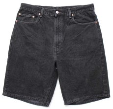 画像1: 00s メキシコ製 Levi'sリーバイス 505 ブラックデニム ショートパンツ w36★ショーツ (1)