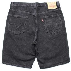 画像2: 00s メキシコ製 Levi'sリーバイス 505 ブラックデニム ショートパンツ w36★ショーツ (2)