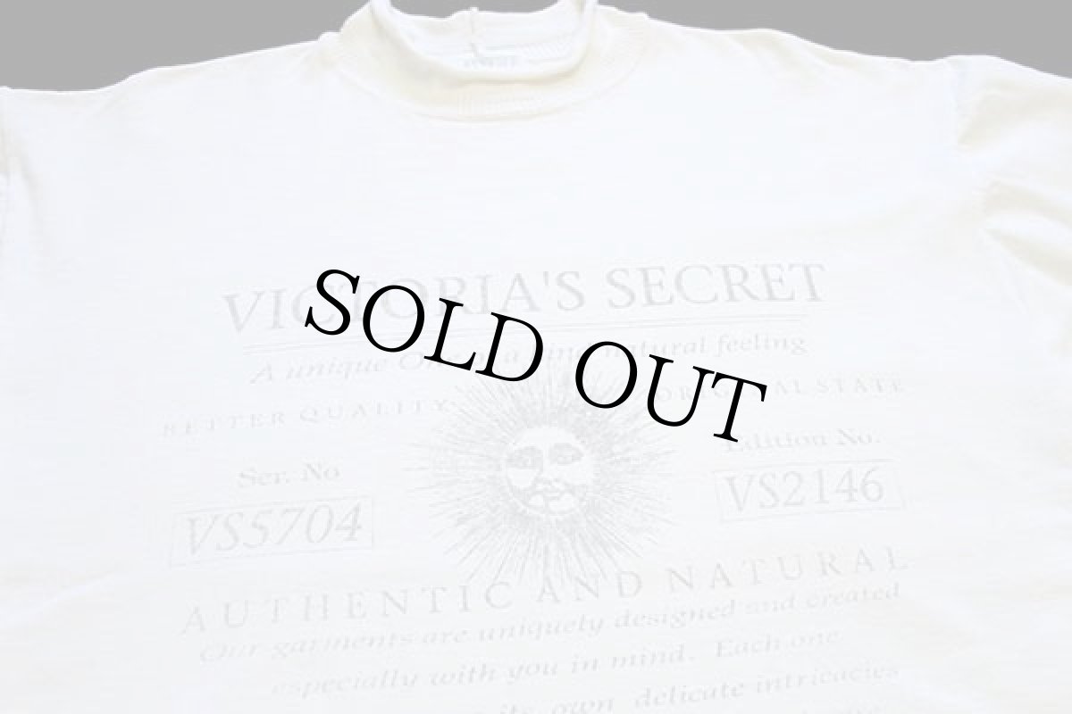 画像3: 80s USA製 VICTORIA'S SECRET サンフェイス ロールネック コットン スウェット アイボリー M/L (3)