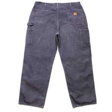 画像3: メキシコ製 carharttカーハート ダック地 ペインターパンツ ペトロールブルー w42 L32 (3)