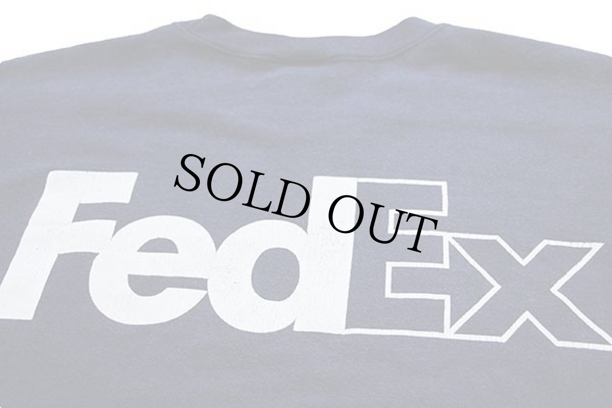 画像4: 00s Leeリー FedExフェデックス ロゴ 両面プリント スウェット 紺 XL (4)